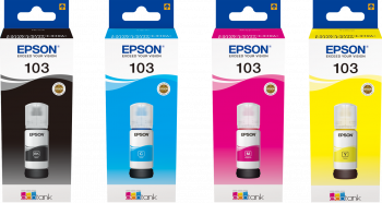 Epson EcoTank 103 Siyah ve Renkli Orijinal Mürekkep Seti